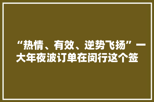 “热情、有效、逆势飞扬”一大年夜波订单在闵行这个签约典礼上成交 “热情、有效、逆势飞扬”一大年夜波订单在闵行这个签约典礼上成交 智能科技