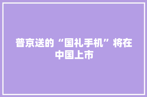 普京送的“国礼手机”将在中国上市