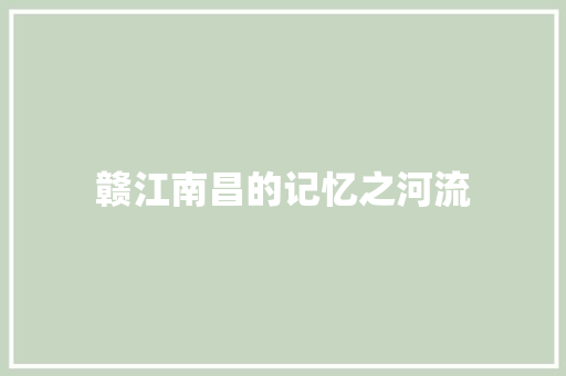 赣江南昌的记忆之河流 赣江南昌的记忆之河流 智能科技