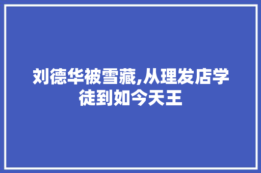 刘德华被雪藏,从理发店学徒到如今天王