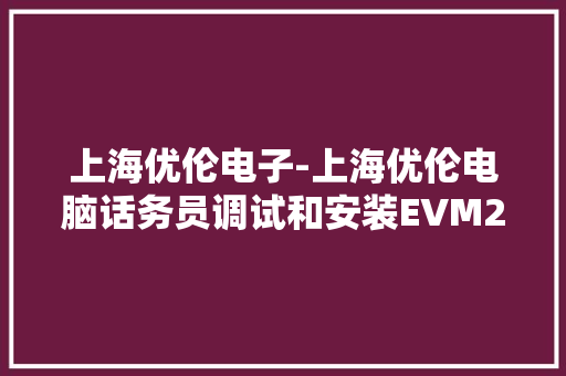 上海优伦电子-上海优伦电脑话务员调试和安装EVM2006A设置