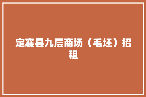定襄县九层商场（毛坯）招租