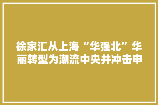 徐家汇从上海“华强北”华丽转型为潮流中央并冲击申城顶级商圈