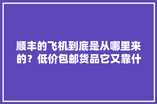 顺丰的飞机到底是从哪里来的？低价包邮货品它又靠什么盈利？,顺丰快递单号查询。