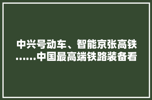 中兴号动车、智能京张高铁……中国最高端铁路装备看这里 中兴号动车、智能京张高铁……中国最高端铁路装备看这里 智能家居