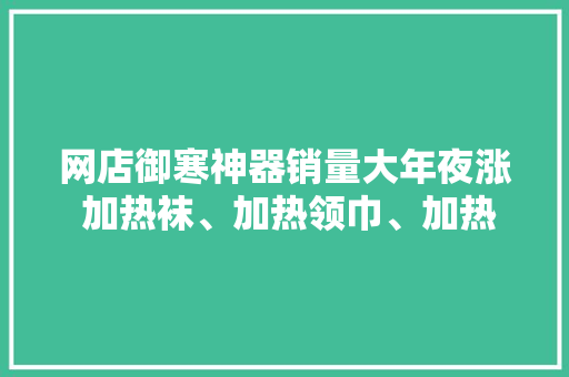 网店御寒神器销量大年夜涨 加热袜、加热领巾、加热内衣…… 自发热产品从头武装到脚