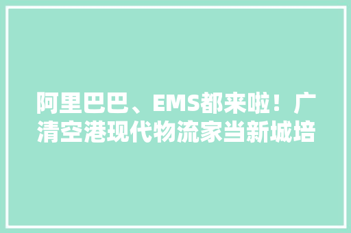 阿里巴巴、EMS都来啦！广清空港现代物流家当新城培植再上新台阶