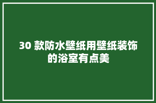 30 款防水壁纸用壁纸装饰的浴室有点美