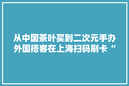 从中国茶叶买到二次元手办外国搭客在上海扫码刷卡“买买买”