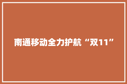 南通移动全力护航“双11”