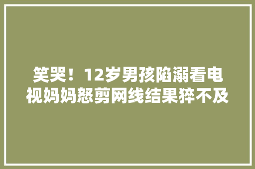 笑哭！12岁男孩陷溺看电视妈妈怒剪网线结果猝不及防…… 笑哭！12岁男孩陷溺看电视妈妈怒剪网线结果猝不及防…… 互联通信