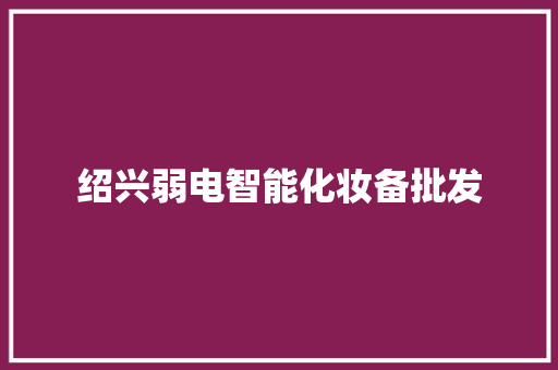 绍兴弱电智能化妆备批发