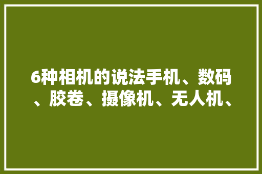 6种相机的说法手机、数码、胶卷、摄像机、无人机、拍立得 6种相机的说法手机、数码、胶卷、摄像机、无人机、拍立得 智能科技