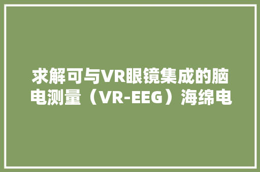 求解可与VR眼镜集成的脑电测量（VR-EEG）海绵电极