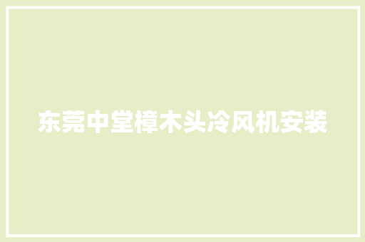 东莞中堂樟木头冷风机安装 智能家居 东莞中堂樟木头冷风机安装 智能家居