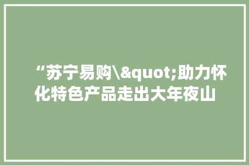 “苏宁易购\"助力怀化特色产品走出大年夜山 “苏宁易购\"助力怀化特色产品走出大年夜山 智能家居