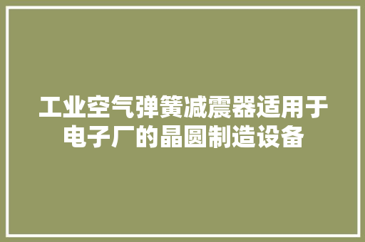 工业空气弹簧减震器适用于电子厂的晶圆制造设备