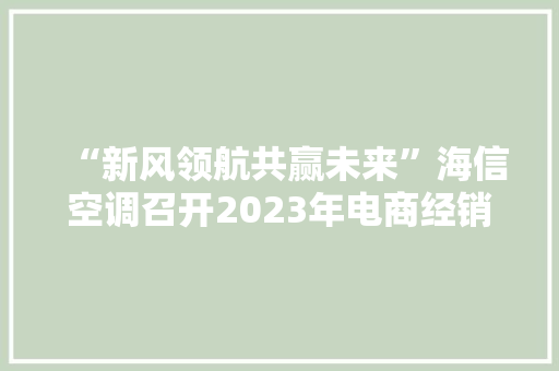 “新风领航共赢未来”海信空调召开2023年电商经销商大年夜会