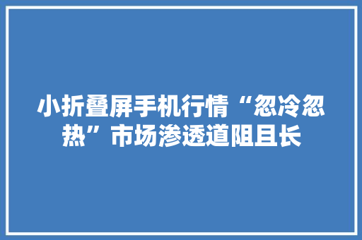 小折叠屏手机行情“忽冷忽热”市场渗透道阻且长