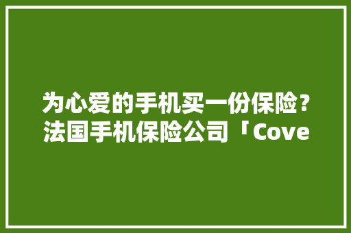 为心爱的手机买一份保险？法国手机保险公司「Coverd」获 130 万美元种子轮融资