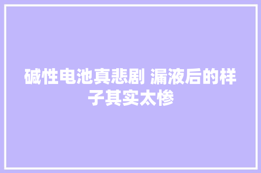 碱性电池真悲剧 漏液后的样子其实太惨