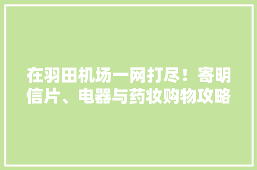 在羽田机场一网打尽！寄明信片、电器与药妆购物攻略大年夜公开