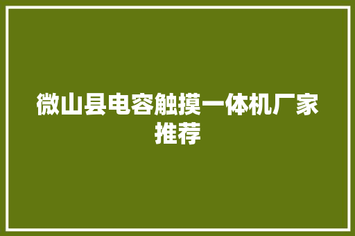 微山县电容触摸一体机厂家推荐
