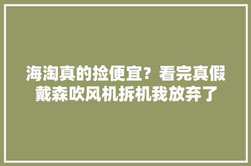 海淘真的捡便宜？看完真假戴森吹风机拆机我放弃了