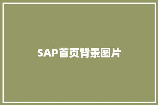 SAP首页背景图片,须要与需要的区别。