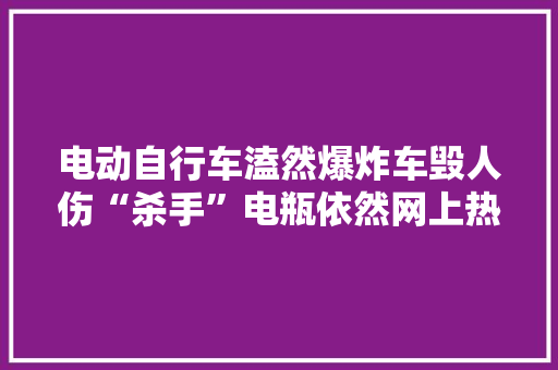 电动自行车溘然爆炸车毁人伤“杀手”电瓶依然网上热卖……