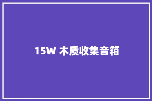15W 木质收集音箱