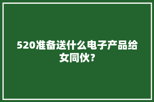 520准备送什么电子产品给女同伙？,礼物的英语。