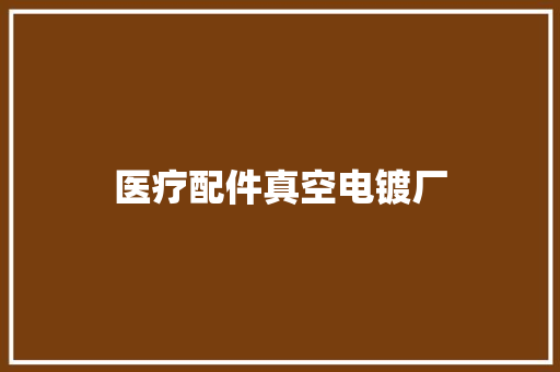 医疗配件真空电镀厂
