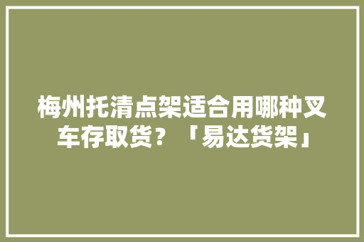 梅州托清点架适合用哪种叉车存取货？「易达货架」,高度近视的图片大全。