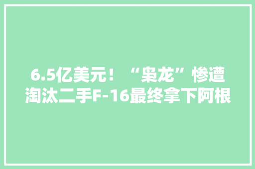 6.5亿美元！“枭龙”惨遭淘汰二手F-16最终拿下阿根廷订单！,阿根廷经济现状。