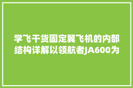 学飞干货固定翼飞机的内部结构详解以领航者JA600为例,翱翔拼音。
