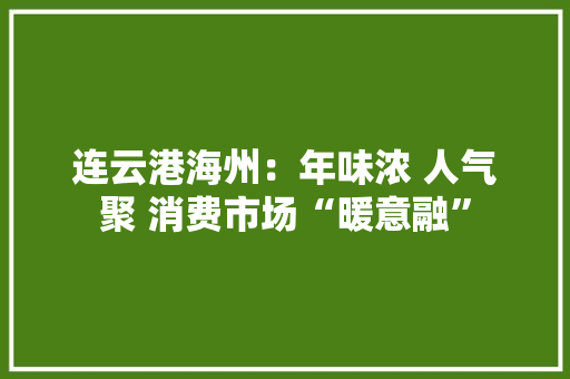连云港海州：年味浓 人气聚 消费市场“暖意融”