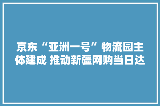 京东“亚洲一号”物流园主体建成 推动新疆网购当日达