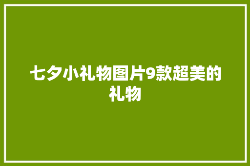 七夕小礼物图片9款超美的礼物