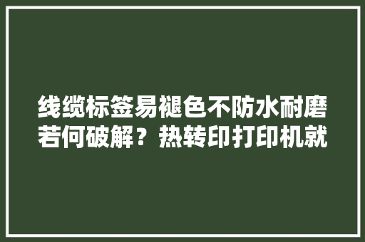线缆标签易褪色不防水耐磨若何破解？热转印打印机就是克星！