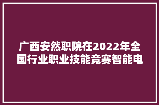 广西安然职院在2022年全国行业职业技能竞赛智能电子产品检测与数据恢复赛项斩获佳绩