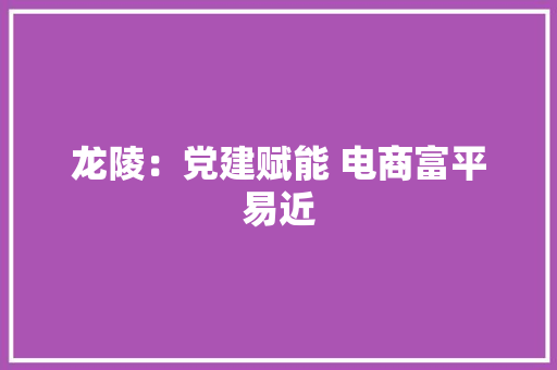 龙陵：党建赋能 电商富平易近