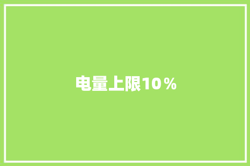 电量上限10％