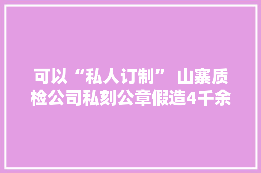 可以“私人订制” 山寨质检公司私刻公章假造4千余份检测申报,朱某驾驶一辆中型客车核载16人实载22人。