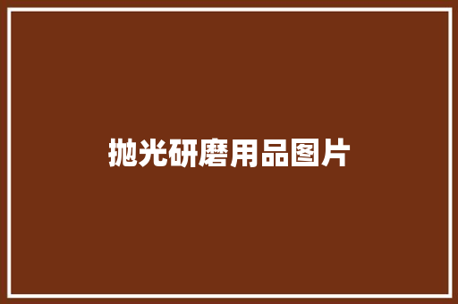 抛光研磨用品图片
