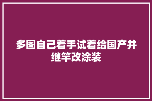 多图自己着手试着给国产并继竿改涂装