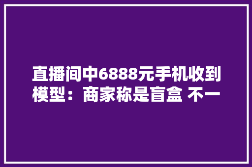 直播间中6888元手机收到模型：商家称是盲盒 不一定有真手机