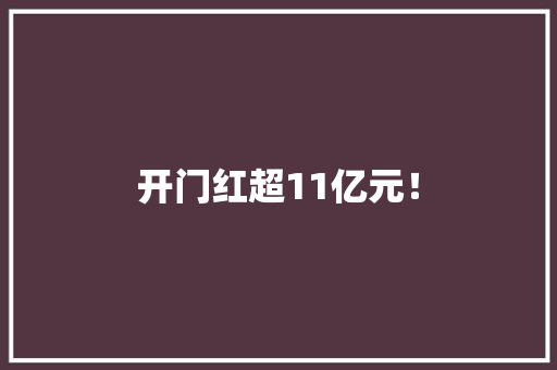 开门红超11亿元！,有限公司和有限责任公司的区别。