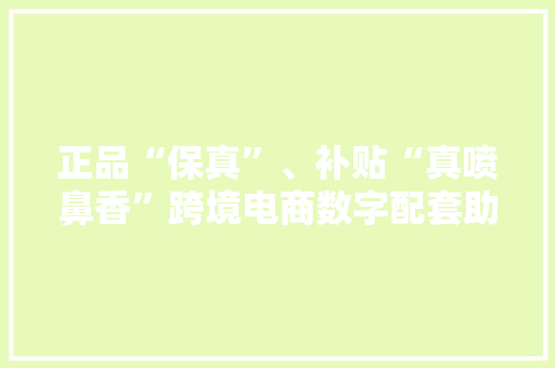 正品“保真”、补贴“真喷鼻香”跨境电商数字配套助力“新消费” 正品“保真”、补贴“真喷鼻香”跨境电商数字配套助力“新消费” 智能家居