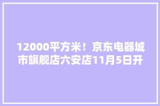 12000平方米！京东电器城市旗舰店六安店11月5日开启试营业